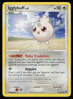 Igglybuff 70/106 Common Great Encounters Pokemon HP - Image 1