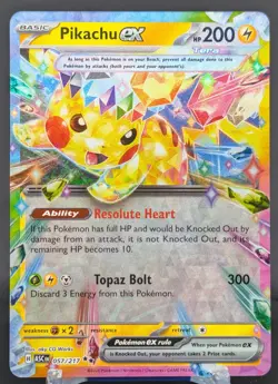 Pokemon Pikachu ex #057/217 English Ascended Heroes Double Rare - Image 1