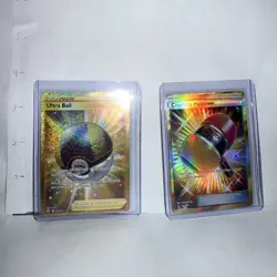 Two Pokemon Trainers/items (ultra Ball) (Crushing Hammer, Moderate Played) - Image 1
