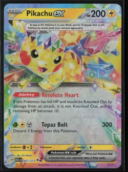 Pikachu ex 057/191 Double Rare Surging Sparks Pokemon Holo Near Mint - Image 1