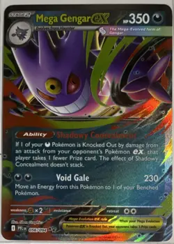 Mega Gengar ex Me02: Phantasmal Flames 056/094 Holo Rare Pokemon TCG - Image 1
