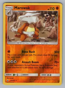 MAROWAK 91/214 R UNBROKEN BONDS POKEMON REVERSE HOLO LP UNB 2019 - Image 1