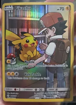 The Pokemon Company Pikachu Secret Rare Holo SM Cosmic Eclipse 241/236 MP/HP EN - Image 1