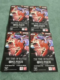 One Piece English OP-16 The Time of Battle Sleeved Booster Pack - Lot of 4 - Image 1