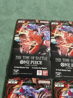 One Piece English OP-16 The Time of Battle Sleeved Booster Pack - Lot of 4 - Image 2