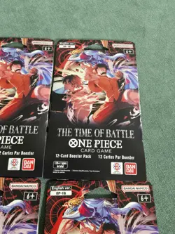 One Piece English OP-16 The Time of Battle Sleeved Booster Pack - Lot of 4 - Image 3