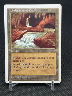 MTG: UNDERGROUND RIVER 5th Edition - Vintage Land Card - Image 1