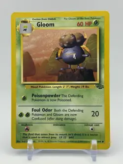 Gloom 37/64 - Uncommon - WoTC Vintage Jungle Set Pokemon Card LP - Image 1