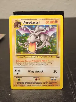 Pokemon Card - Aerodactyl Fossil 1/62 Holo Rare Tcg Trade Collect Game Play - Image 1