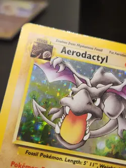 Pokemon Card - Aerodactyl Fossil 1/62 Holo Rare Tcg Trade Collect Game Play - Image 3