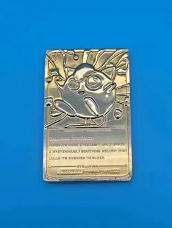 Jigglypuff Pokemon 23K Gold Plated Trading Card 1999 Burger King Limited Edition - Image 2