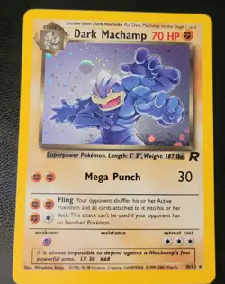 Pokemon Dark Machamp Holo Rare TCG Card 10/82 - Image 1