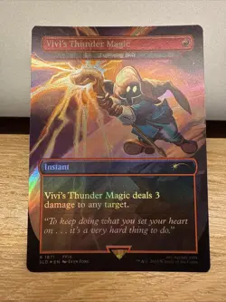 Mtg Secret Lair Final Fantasy Vivi — Lightning Bolt — Foil —NM - Image 1