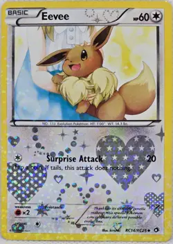 Eevee RC14/RC25 Holo Legendary Treasures: Radiant Collection Pokemon Holo NM - Image 1