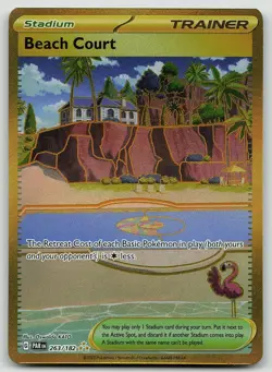 Pokemon Beach Court 263/182 Paradox Rift Hyper Rare Holo NM - Image 1