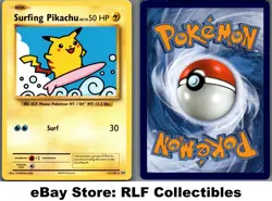 2016 Pokemon, XY Evolutions, #111/108 Surfing Pikachu, Secret Rare - Image 1