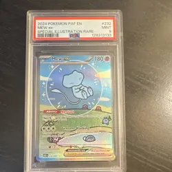 Pokemon Mew ex 232/091 SV: Paldean Fates SIR Holo English 2024 PSA 9 - Image 1