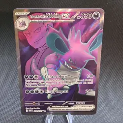 Pokemon Team Rocket's Nidoking ex Full Art Holo UR 216/182 English HP330 - Image 1