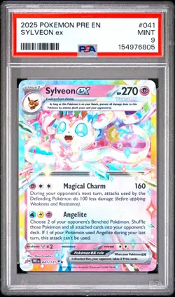 2025 POKEMON PRE EN-PRISMATIC EVOLUTIONS #041 SYLVEON EX PSA 9 - Image 1