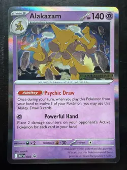 Pokemon Alakazam Prerelease Promo 003 Stamped Mega Evolution (NM) - Image 1