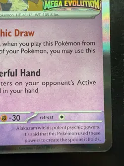 Pokemon Alakazam Prerelease Promo 003 Stamped Mega Evolution (NM) - Image 5
