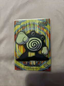 2000 Topps Pokemon Stick On #3 61 Poliwhirl Series 2 Chase TV Animation Sticker - Image 1