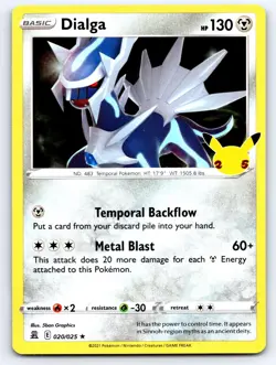 Dialga 020/025 Rare Celebrations Pokemon Holo Lightly Played - Image 1