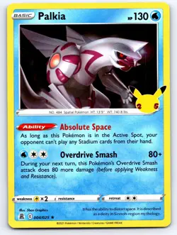 Palkia 004/025 Rare Celebrations Pokemon Holo Lightly Played - Image 1