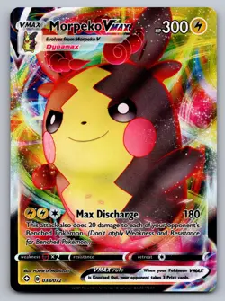 Morpeko VMAX 038/072 Holo VMAX Rare Shining Fates Pokemon Holo NM 2021 - Image 1
