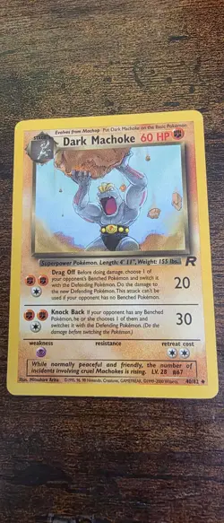 Dark Machoke 40/82 Uncommon Team Rocket Pokemon Lightly Played - Image 1