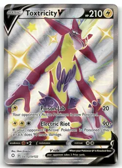 Toxtricity V Shiny Holo Rare SV112/SV122 Pokemon TCG Shining Fates: Shiny Vault - Image 1