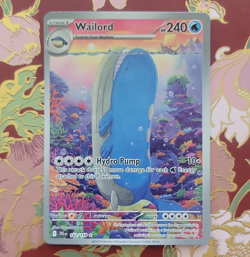 Pokemon TCG Wailord Full Art 162/159 Sv09 Journey Together IR Holo 240HP EN - Image 1