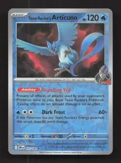 Team Rocket's Articuno 051/182 Rare Destined Rivals Pokemon Reverse Holo NM - Image 1
