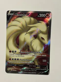 Ninetales V - 177/192 - Pokemon Rebel Clash Sword & Shield Full Art Rare Card NM - Image 1