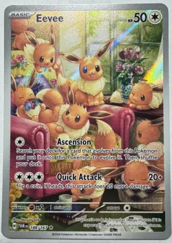 Pokemon Eevee 188/167 Sv06 Twilight Masquerade Full Art Holo IR English 2024 - Image 1