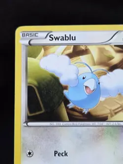 Swablu 105/124 Dragons Exalted English Pokemon **Additional Rainbow Ink Error** - Image 4
