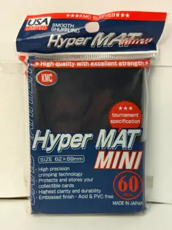KMC Hyper MAT Mini Blue Card Sleeves 60ct 62x89mm Sealed Yu-Gi-Oh USA Ltd - Image 1