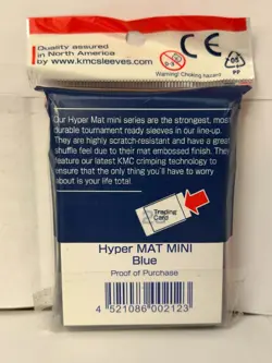 KMC Hyper MAT Mini Blue Card Sleeves 60ct 62x89mm Sealed Yu-Gi-Oh USA Ltd - Image 2