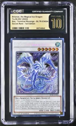 Brionac, The Magical Ice Dragon *CGC PRISTINE 10* BLTR-EN004 * POP 1*Secret Rare - Image 1
