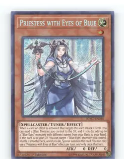 Priestess with Eyes of Blue 1st Edition Secret Rare Legendary Collection Kaiba L - Image 1