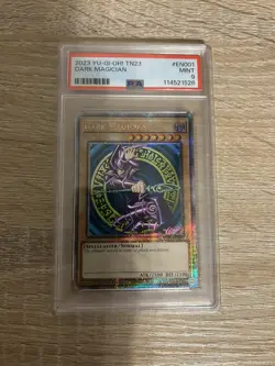2023 YU-GI-OH! TN23-25TH ANV TIN: DUELING HEROES #EN001 DARK MAGICIAN PSA 9 - Image 1