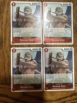 Roronoa Zoro OP14-015 Rare Play Set x4 - THE AZURE SEA'S SEVEN - One Piece CCG - Image 2