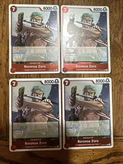 Roronoa Zoro OP14-015 Rare Play Set x4 - THE AZURE SEA'S SEVEN - One Piece CCG - Image 3