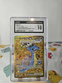 Pokemon TCG Stellar Crown Lapras EX Black Star Promo Card 164 CGC 10 - Image 1