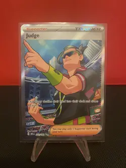 Judge 222/182 Pokemon Destined Rivals Full Art Secret Rare Card NM Condition - Image 1
