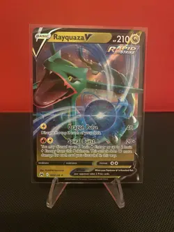 Pokemon TCG Rayquaza v Crown Zenith Holo Ultra Rare Card 100/159 NM Condition - Image 1