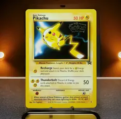 Pokemon Card Pikachu BLACK STAR PROMO 4 Pokemon The First Movie WOTC Kids WB - Image 1