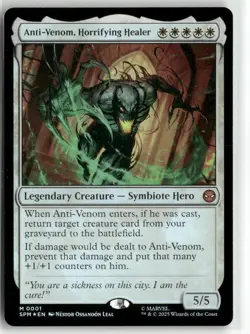 Anti-Venom, Horrifying Healer 01 NM Foil MTG Marvel's Spider-Man Magic - Image 1