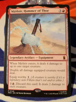 MTG Mjolnir, Hammer of Thor NM M 146 Marvel Super Heroes - Image 1
