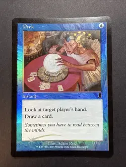 MTG FOIL Peek Odyssey Magic the Gathering - Image 1